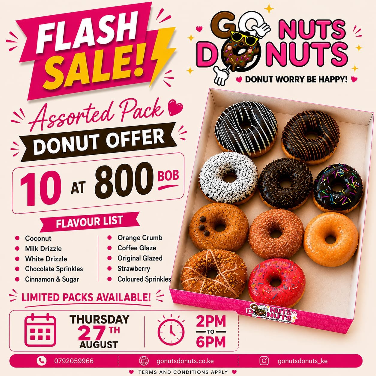 10 Donuts Flash Sale 1 10 Donuts Flash Sale - Aug